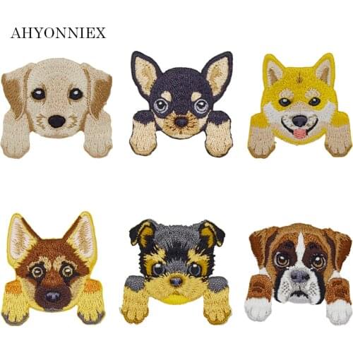 2pc/Lot Cute Chihuahua Shiba Dog patch babys clothing patches backpack decoration DIY applique small cat iron on patches