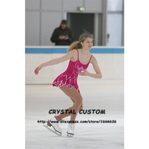 2016 Adult Figure Skating Dresses Fashion New Brand Vogue Figure Skating Competition Dress For Girls DR3111