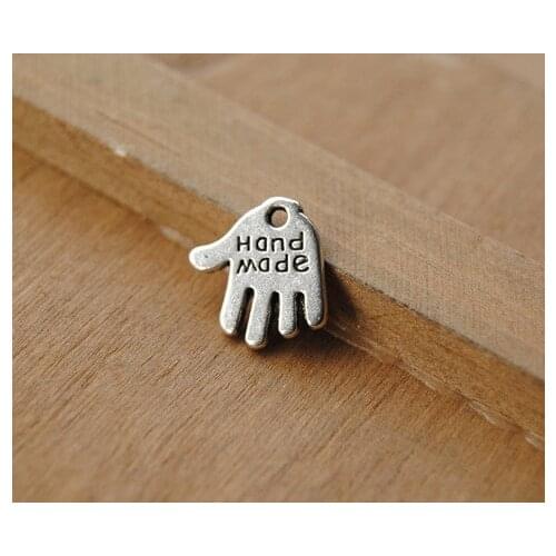 50 pcs Silver Color / Bronze Handmade Hand Charm Pendant DIY Metal Bracelet Necklace Jewelry Findings A248/ A249