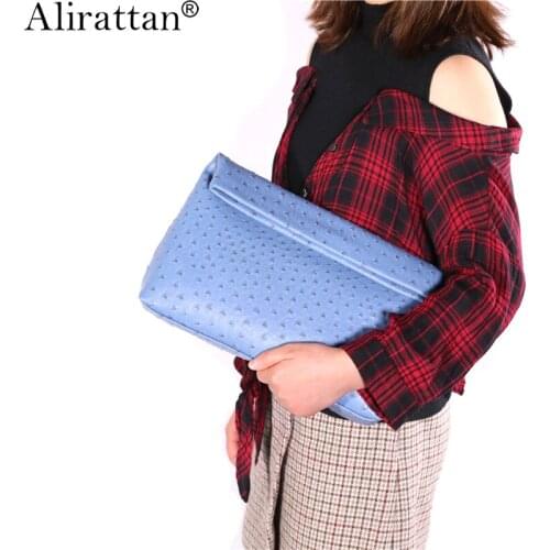 Alirattan Saudi Arabia New Trendy Envelope Pouch Bag Fashion High Quality Crocodile Python Pattern Clutch Retro Wallet Party Bag