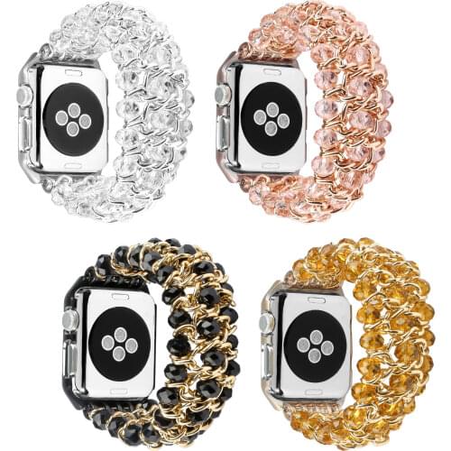 Case+watch Strap for Apple Watch 3 Iwatch Band 42mm 38mm crystal Bracelet Colorful Handmade Watchband for Apple Watch3
