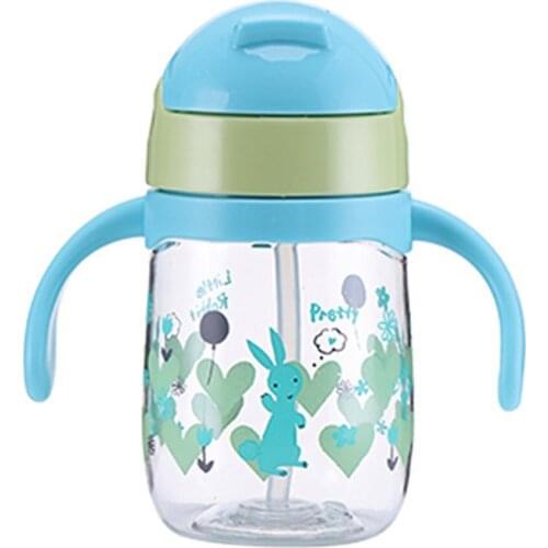 Infant Feeding Cup With Straw Compact Size Children Learn Feeding Drinking Bottle Kids Training Cup With Straw