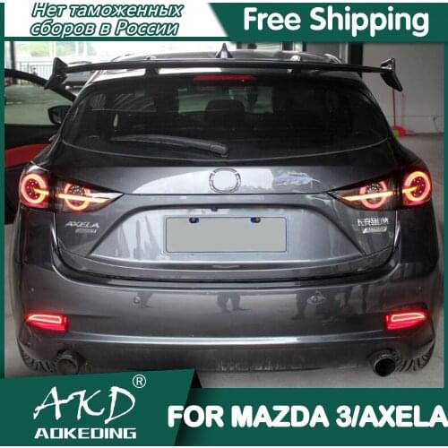 For Car Mazda 3 Tail Lamp 2014-2019 Led Fog Lights DRL Day Running Light Tuning Car Accessories mazda3 Axela Tail Lights