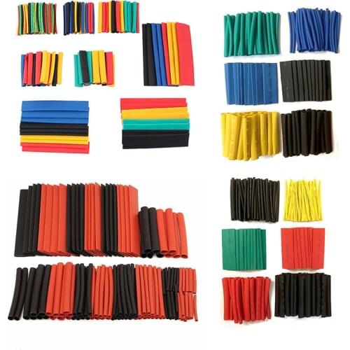 150/164/280pcs Heat Shrink Tube Kit Shrinking Assorted Polyolefin Insulation Sleeving Heat Shrink Tubing Wire Cable
