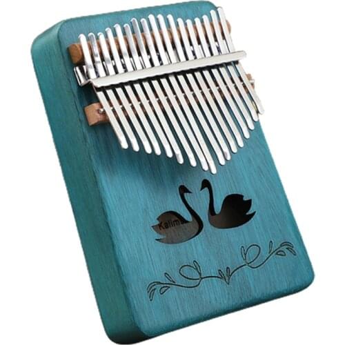 Kalimba 17 Keys Kalimba Swan Style Portable Mahogany Thumb Piano Music Keyboard Musical Instruments Music Box For Beginners Kids