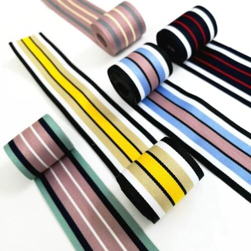 1 Meter/lot) 40mm Stripe Ribbons Handmade Tape Satin Ribbon for Diy Hat Shoes Belt Sewing Clothing Hair Bow Sewing Accessories