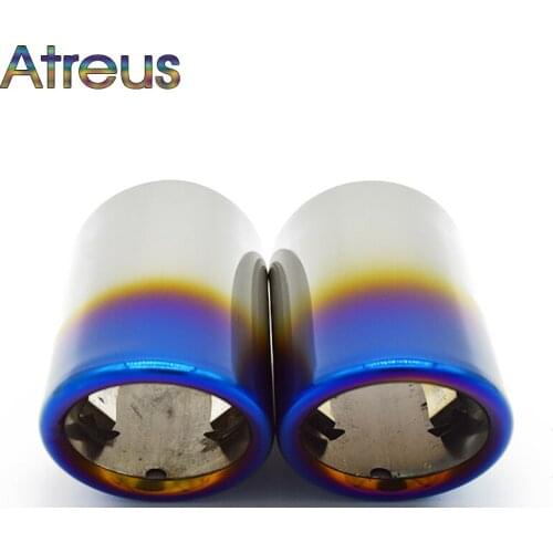 Atreus 2pcs Car Exhaust Muffler Tips Pipe Auto Accessories For BMW E90 E92 325 328i 3 Series 2006 2007 2008 2009 2010 3-Series