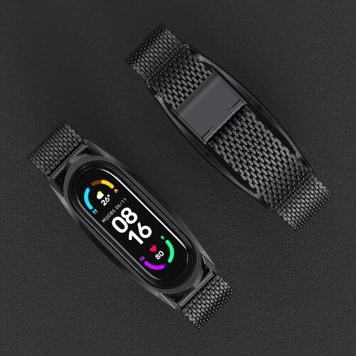 Strap For Xiaomi Mi Band 6 5 4 3 Metal Bracelet Global Version MIband 6 Wrist Strap for Mi Band 5 Strap Wristbands Pulseira