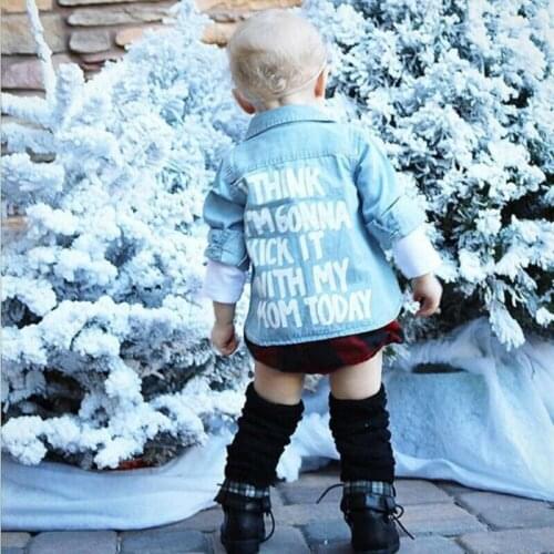 New Autumn Fashion Toddler Baby Girl Winter Clothes Denim Tops T-Shirt Warm Coat Shirt Jacket