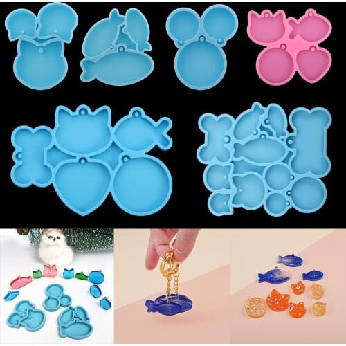 1 Pcs Animal Silicone Mold Pendants UV Epoxy Resin Casting Mould Key Chain For DIY Resin Craft Jewelry Making Accessories