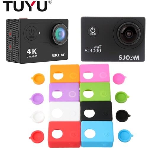 TUYU GoPro Accessories Silicone Case for SJCAM sj4000 SJ4000WIFI SJ7000 SJ9000 EKEN H9 H9r GOPRO Hero 3 Camera Case