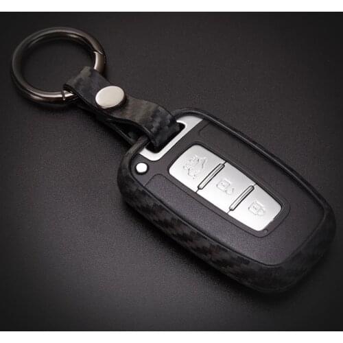 Silica Gel Carbon Fiber Car Key Case Cover For Kia Rio Niro K3 K5 Ceed Sorento Sportage Picanto Cerato 2019 2020 Car Accessories