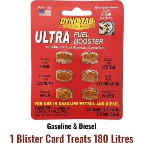 Dyno Tab Ultra Fuel Octane Booster Petrol and Diesel carbon and system cleaner dynotab fuel treatment economy Saver
