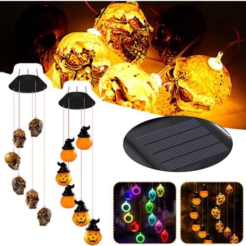 LED Halloween String Light Pumpkin Ghost Skeleton Solar Led Light for Festival Decoration String Lamp Party Ornament