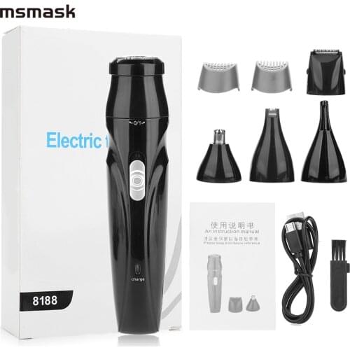 New Electric Shaver Nose Ear Hair Trimmer 5 in 1 Rechargeable Beard Trimmer Shaver Eyebrow Hair remover Styling Hair Trimmer Kit