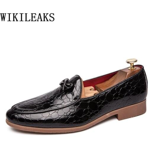 Black Mens Dress Shoes Loafers Gents Shoes Corporate Shoes For Men Fashion Big Size Men Coiffeur Chaussure Homme Cuir Schoenen