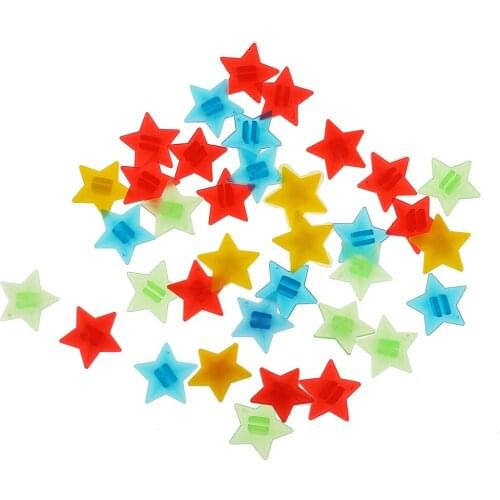 36Pcs Plastic Colorful Bike Cycling Wheel Spoke Stars Beads Decor