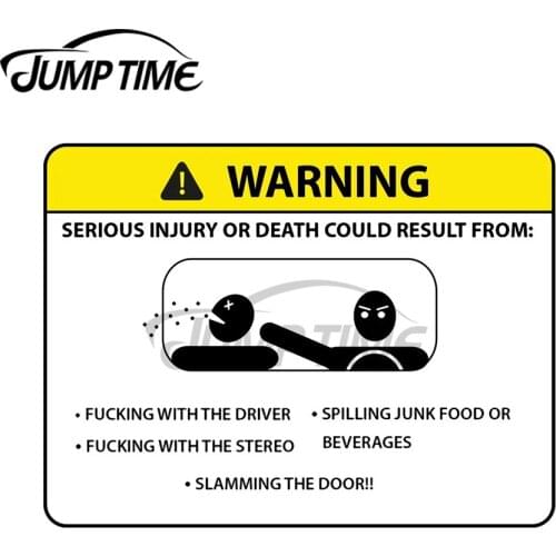 JumpTime 13 x 6.8cm Rules of the Road for Cars Smoking ok Vinyl Material Motorcycle Car Decal Bumper Window Stickers Waterproof