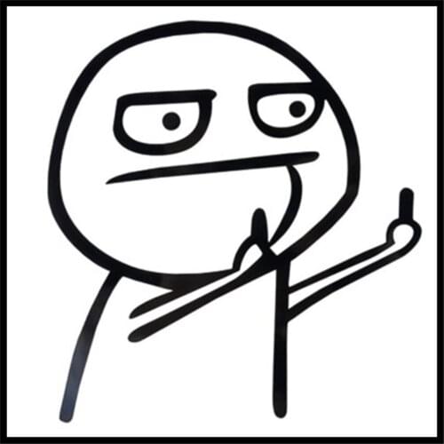 Car Accessories Cartoon Funny Middle Finger Stickers modeling for Ford Freestyle Fairlane Equator Expedition EcoSport Kuga