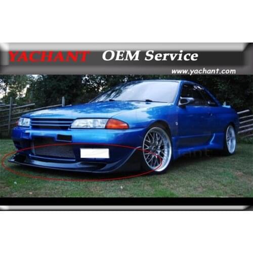 Car-Styling Carbon Fiber Front Lip Fit For 1989-1994 Nissan Skyline R32 GTR TBO Style Front Bumper Lip Spliter