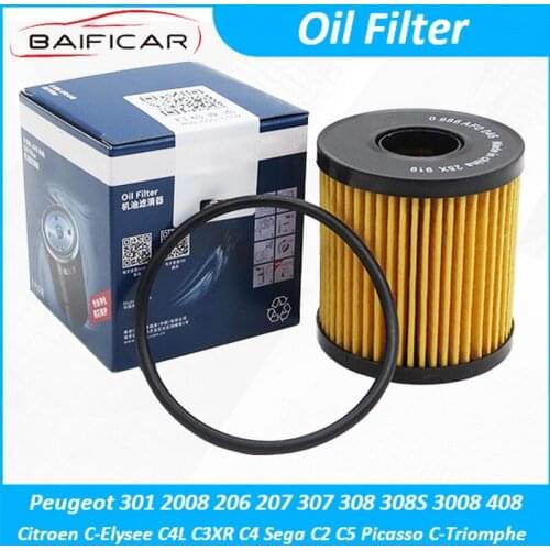 Baificar Brand New High Quality Car Engine Oil Filter Cleaner For Peugeot 301 2008 206 207 Citroen C-Elysee C4L C3XR C2 C5