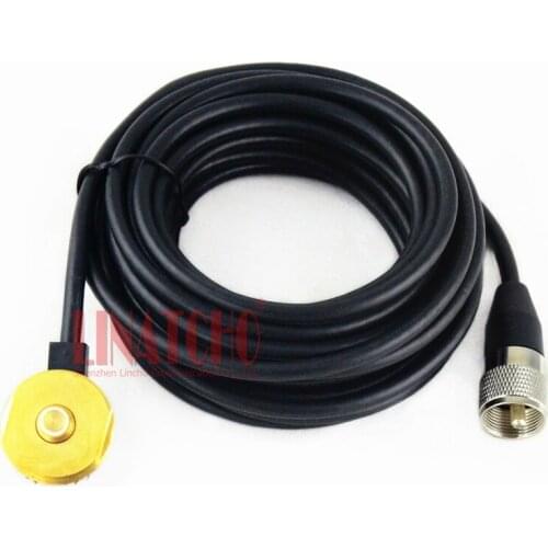 5 meters RG58U NMO mount bracket cable mobile verhical car two way radio antenna NMO pl259 connctor