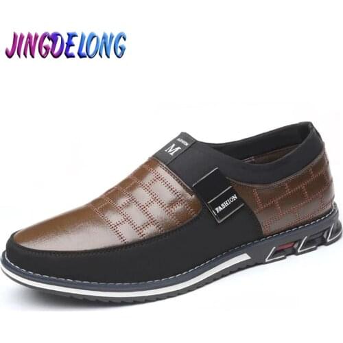 Classic Mens Casual Shoes Leather Mens Oxfords Lace-up Brand Men Dress Business Formal Wedding Shoes Comfortable Men Shoes 48