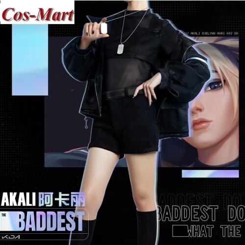 Game LOL Akali Cosplay Costume K/DA Girl Group BADDEST Fashion Daily Wear Uniform Activity Party Role Play Clothing Custom-Make