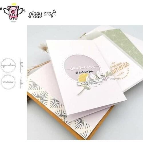 Piggy Craft metal cutting dies cut die mold Letters circle frame Scrapbook paper craft knife mould blade punch stencils dies