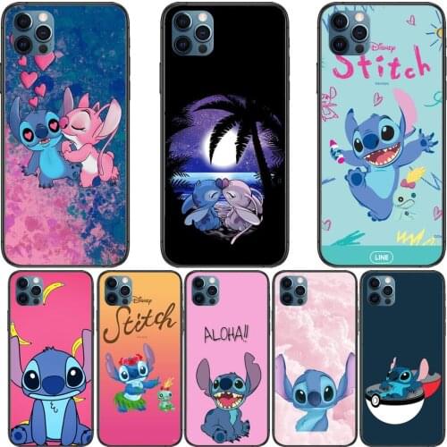 Cute Lovely Stitch Anime Phone Cases cover For iphone 11 Pro Max case 12 8 7 6 S XR PLUS X XS SE 2020 mini mobile cell shell fu