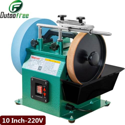 10Inch Positive and Negative White Fused Alumina Sharpener low Speed Grinder Polishing Machine Desktop Grinding Machine