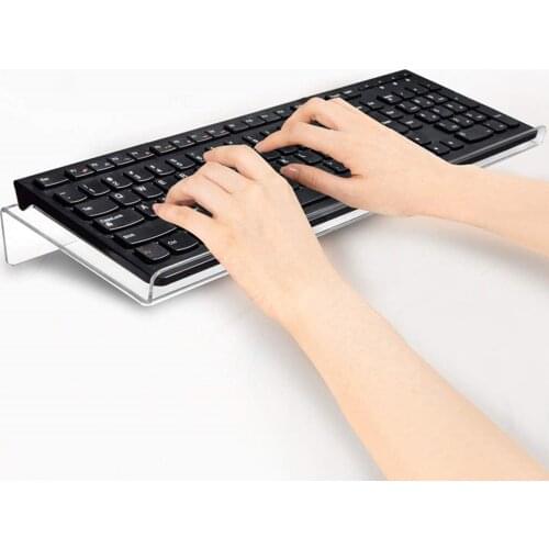 Anti-Slip Acrylic Computer PC Keyboard Stand for Office Desk Home School