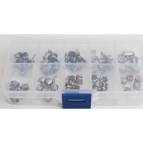 NEW 50pcs totally 5pcs each of 10 kinds 4 Wire 2 Phase dc micro stepper motor Mini stepper motor Assorted with Plastic box