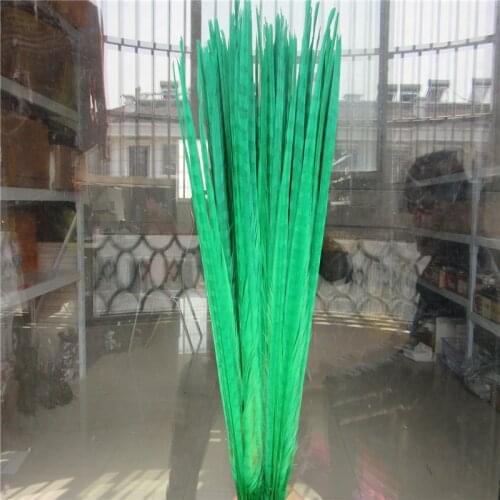 Wholesale 100Pcs grass green Pheasant Tail Feathers 20-22inch 50-55CM jewelry Halloween Wedding Decorations Pheasant Feathers