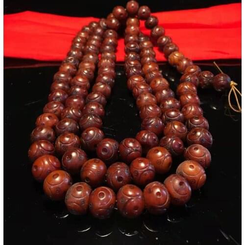 Rare old bone Bead necklace, 108 grains