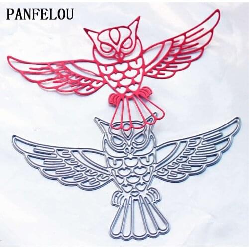 PANFELOU Metal craft Spread your wings and owl paper die cutting dies for Scrapbooking/DIY Easter wedding Halloween cards