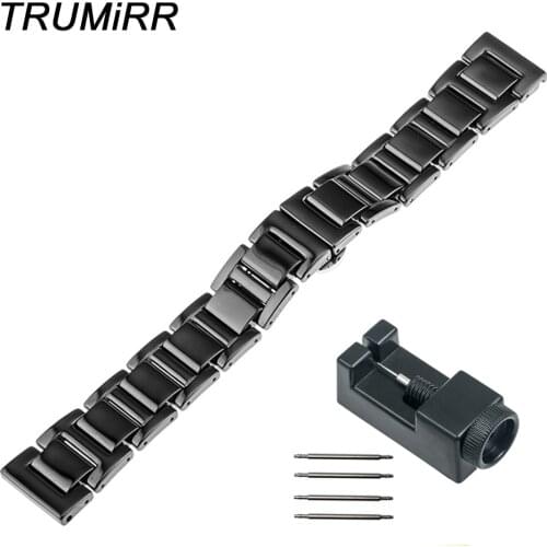 Full Ceramic Watchband 18mm 20mm for DW (Daniel Wellington) Watch Band Butterfly Buckle Strap Link Bracelet + Upgraded Toolss