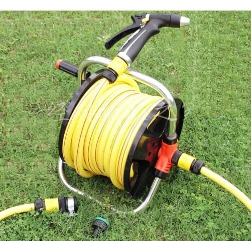 Garden Hoses Reel Garden Pipe Storage Cart Pipe Exclude Winding Tool Rack Portable PP Plastic+Metal+Copper