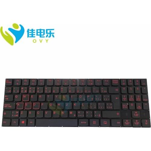 OVY CF Replacement Keyboards for lenovo Legion Y520 15IKB Y720-15IKB R720-15IKB Canadian French black KB red keys SN20M27412