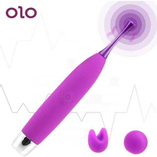 OLO G Spot Clit Stimulator Vibrator Waterproof AV Vibrating Sticks Strong Frequency Orgasm Nipple Massager Sex Toys for Women