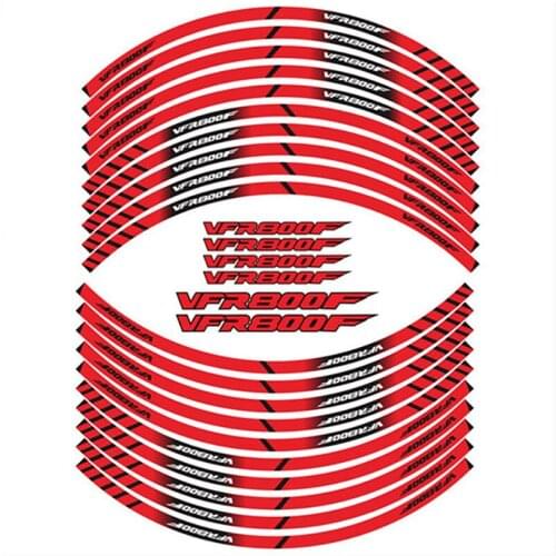 For Honda VFR800F VFR 800F vfr800f Motorcycle Wheel Rim Reflective Waterproof Decals Sticker Front Rear Tire Sticker Suit