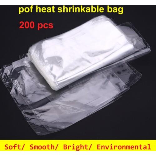 200pcs 6X6 Inch Waterproof POF Heat Shrink Wrap Bags For Soaps Bath Bombs And DIY Crafts Soft Transparent Film Wrap Cosmetic