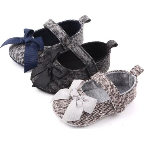 Newborn Baby First Walkers Baby Shoes Infant Pram Girls Princess Anti-slip Indoor Moccasins Bowknot Soft Shoes for 0-18M Girls
