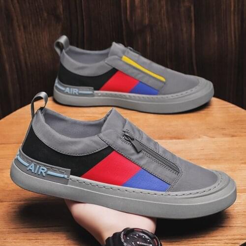 Fashion Canvas Shoes Men 2021 Summer Slip on Loafers Man Autumn Comfortable Flat Casual Shoes Male Outdoor Breathable Sneakers