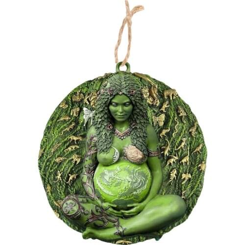 Mother Earth Gaia Goddess Hanging Ornament Door suitable for use as a decoration for doors window car and school bag