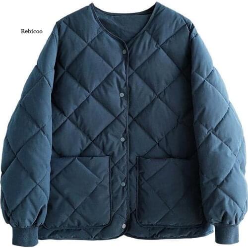Womens Casual Coat Female Cotton-Padded Quilted Parka Jacket Down Cotton Padded Winter Coat Outwear Spring Autumn Winter