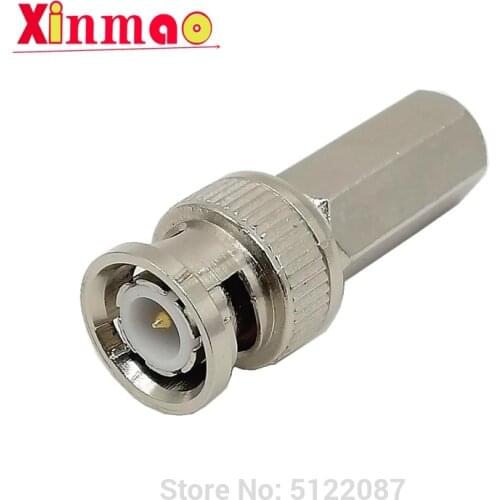 1PCS BNC Male Plug to Hexagon Thread Adapter Q9 Audio Connector for Surveillance Camera Accessories for 74-5