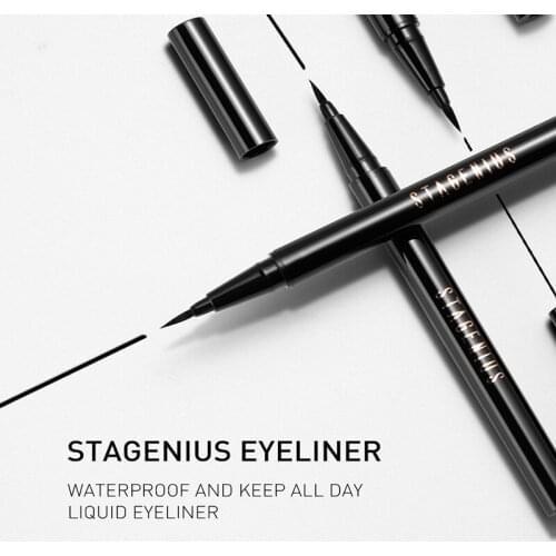 1pcs Liquid Eyeliner Pencil Waterproof Sweatproof Black Natural Long Lasting Makeup Eyeliner Cosmetics TSLM1
