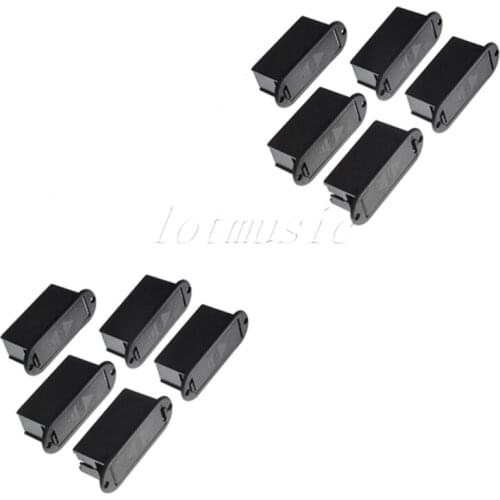 10Pcs Black Active Bass Pickup 9v Battery Case Cover Box Guitar Parts