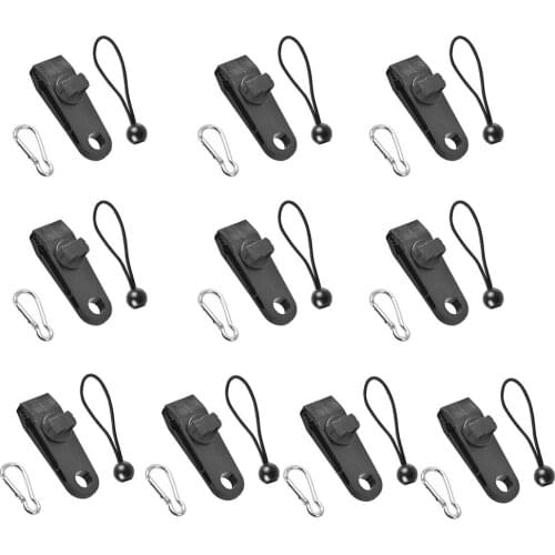 10Pcs/set Camping Tent Clips Nylon Outdoor Tarp Clamp Awning Tent Canopy Clamp Clip Canvas Anchor Gripper Accessories With Ropes